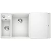 Imagine 2/7 - BLANCO AXIA III 6 S-F SILGRANIT ALB cuvă stângă cu toc sticlă și excentric InFino
