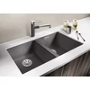 Imagine 2/7 - BLANCO SUBLINE 350/350-U SILGRANIT ANTRACIT InFino fără excentric