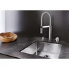 Imagine 6/9 - BLANCO CULINA-S DUO INOX MAT MATASE baterie extractabilă presiune înaltă