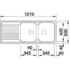 Imagine 5/7 - BLANCO TIPO 8 S INOX FINISAJ PERIAT fără excentric