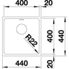 Imagine 4/6 - BLANCO ANDANO 400-U INOX FINISAJ SATINAT fără excentric