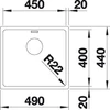 Imagine 4/6 - BLANCO ANDANO 450-U INOX FINISAJ SATINAT fără excentric
