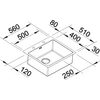 Imagine 6/6 - BLANCO CLARON 500-IF/A INOX FINISAJ SATINAT