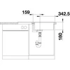 Imagine 5/6 - BLANCO FAVUM XL 6 S SILGRANIT ALB fără excentric