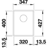 Imagine 4/6 - BLANCO SUBLINE 320-F SILGRANIT ALUMETALIC InFino fără excentric