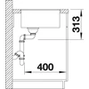 Imagine 6/6 - BLANCO SUBLINE 320-F SILGRANIT ALUMETALIC InFino fără excentric