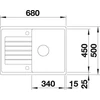 Imagine 6/8 - BLANCO ZIA 45 S COMPACT SILGRANIT ALB fără excentric