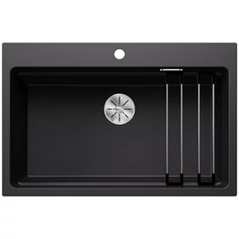 BLANCO ETAGON 8 SILGRANIT NEGRU cu accesorii fără excentric