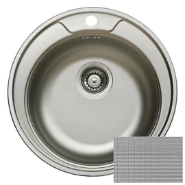 LIVINOX EC-145DK INOX FINISAJ PÂNZAT 1 cuvă rotundă, 48x48x17 cm
