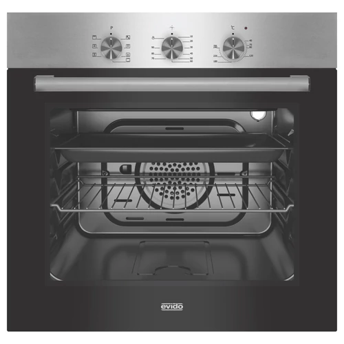 EVIDO CUPTOR PRIMO 63X inox/sticlă neagră, 6 funcții